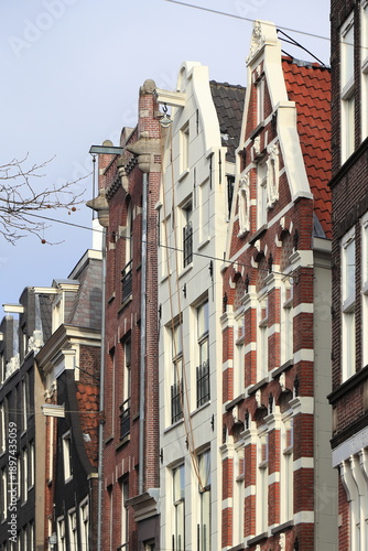 Wallpaper Mural Spuistraat Historic House Facades Close Up in Amsterdam, Netherlands Torontodigital.ca