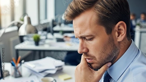 Reviewing a Busy Office Workspace and Focused Work Moments in a Modern Setting