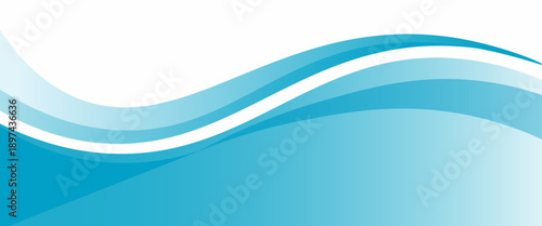 Blue and white business wave banner background. vector