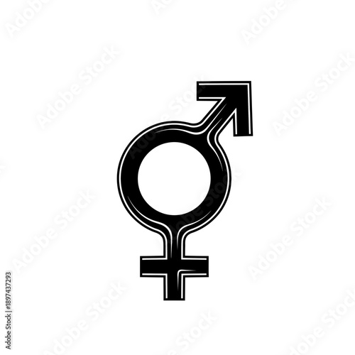 Gender Symbol Icon Representing Male and Female.
