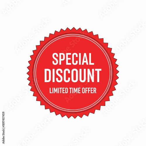 Retail Discount Badge Highlighting Twenty Percent Savings