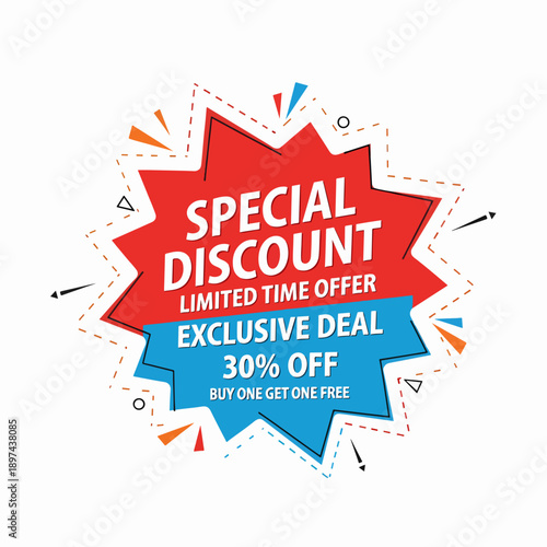 Abstract sale promotion, 50% Sale Special Offer