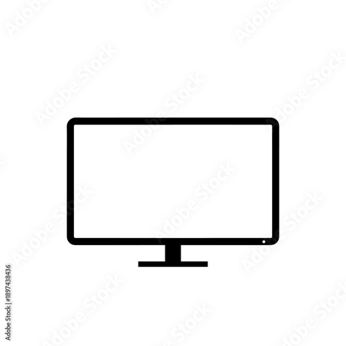 Modern Flat LCD Monitor Vector Illustration
