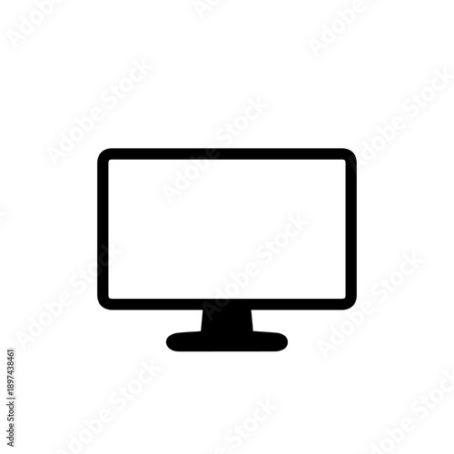LCD Monitor Screen Vector Illustration