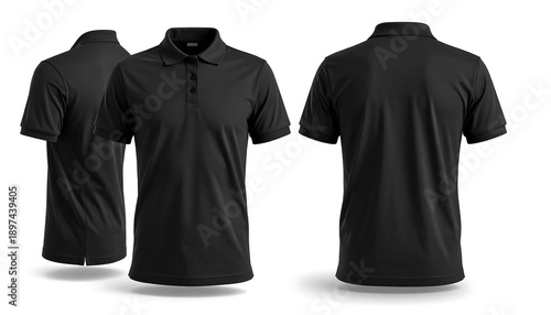 Minimalist Black Polo Shirt Mockup for Fashion Brands.