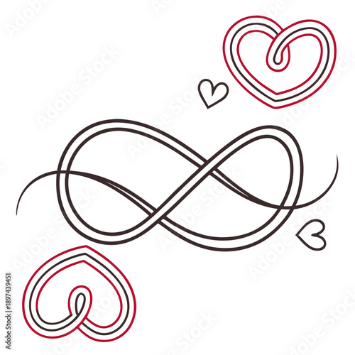 Valentine infinity heart symbol icon modern (1)