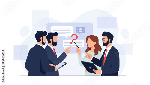 Diverse team brainstorming, problem solving, and discussing ideas in a modern office