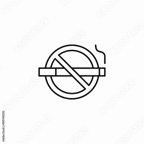 banned cigarette area icon sign vector