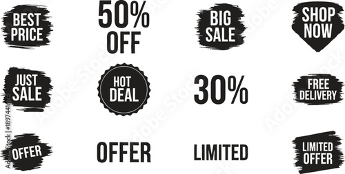 Discount labels for business promotions and sales