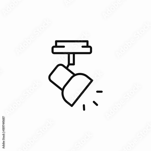 ceiling spot light icon sign vector