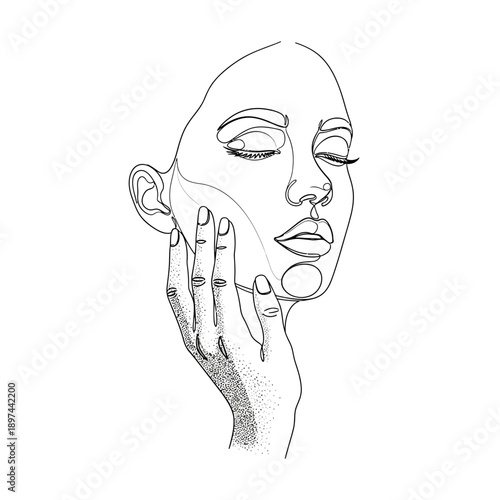 Minimalist Line Art Portrait of a Woman 17.