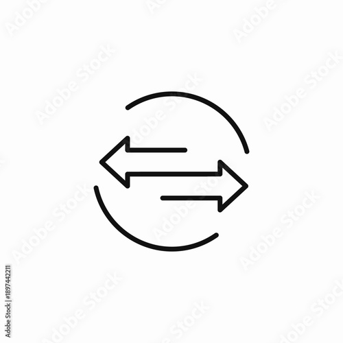 data transfer arrows icon sign vector