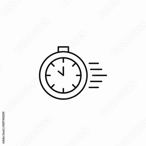 fast time delivery icon sign vector