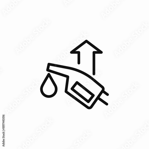 fuel price increase icon sign vector