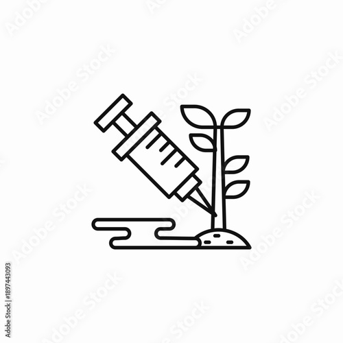 genetic plant modification icon sign vector