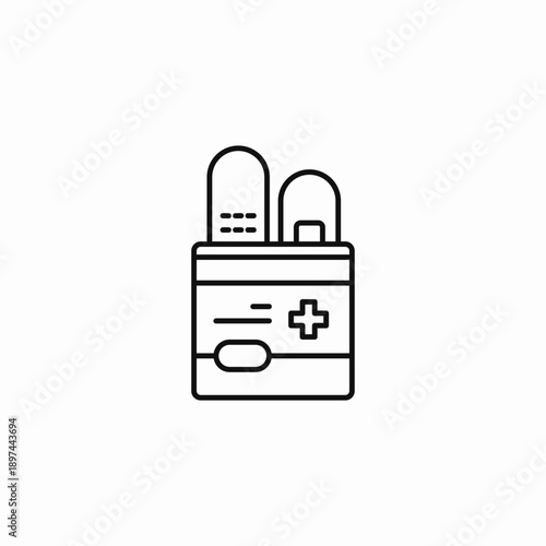 medical emergency supplies icon sign vector