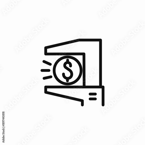 monetary policy control icon sign vector