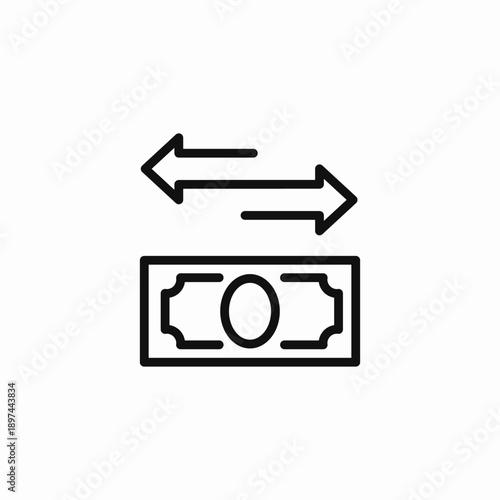 money exchange transaction icon sign vector