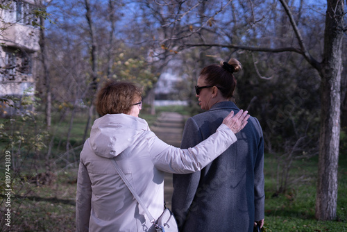 mother and daughter on a walk