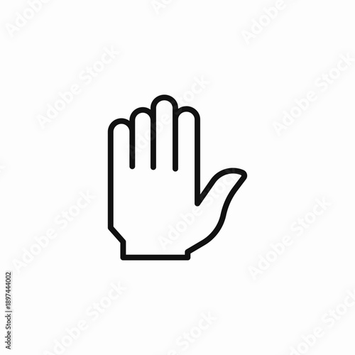 open palm stop icon sign vector
