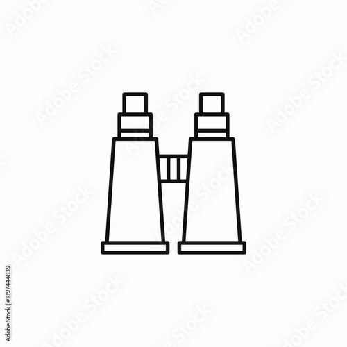 optical viewing device icon sign vector