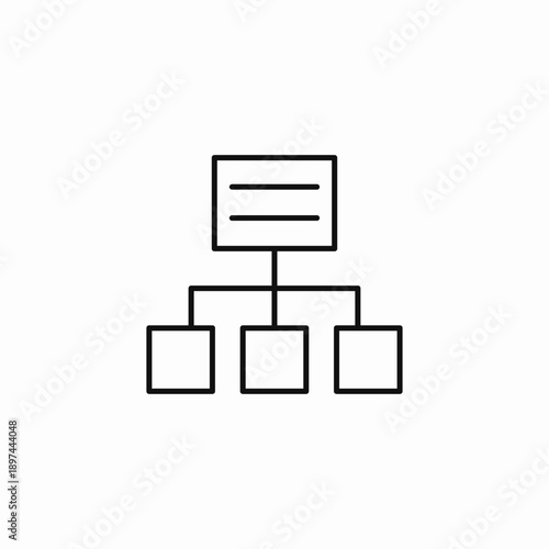 organizational structure diagram icon sign vector