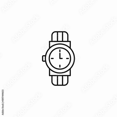 round wrist watch icon sign vector
