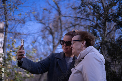 mother and daughter on a walk