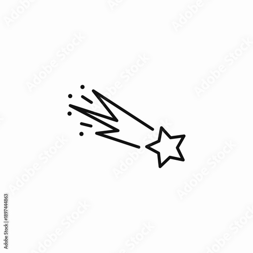 shooting star streaking icon sign vector