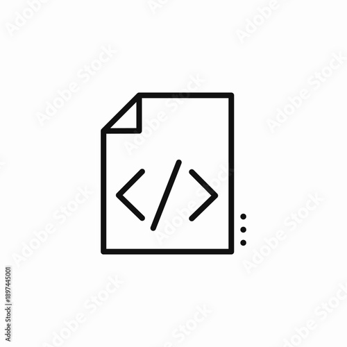 source code file icon sign vector