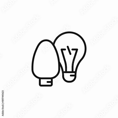 two light bulbs icon sign vector