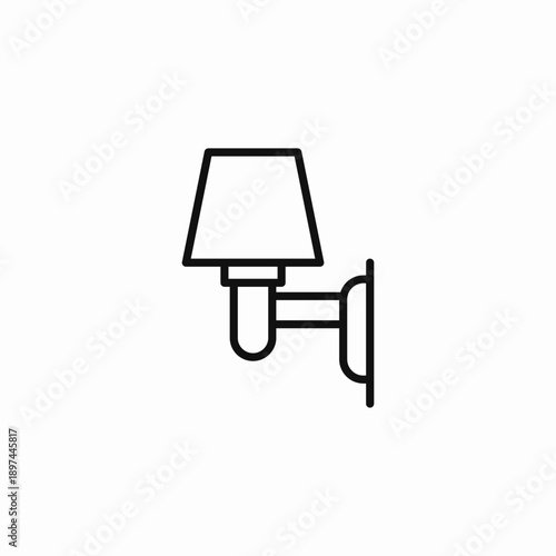 wall mounted sconce icon sign vector