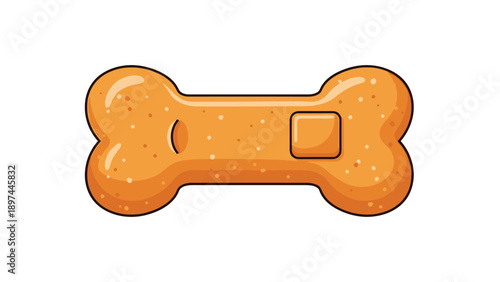 Hard dog bone biscuit or chew toy in a warm brown color with small texture details for daily pet care and food.
