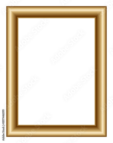 Dark gold classic rectangular frame with metallic depth, decorative picture border for elegant artwork display