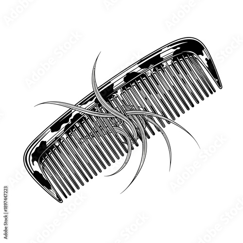 Comb with barbed wire a symbol of restriction and constraint.