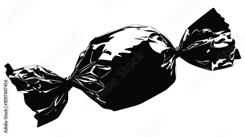 Elegant Candy Black Silhouette Vector Art and Illustration with Abstract Design Elements
