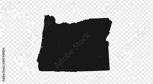 Oregon State Silhouette on Transparent Background