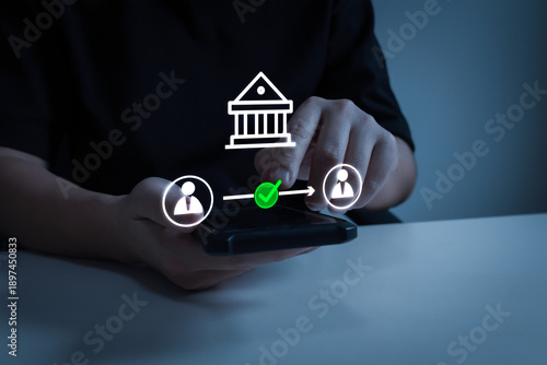 Payment Online. customer pay online on mobile phone, fintech financial technology, digital marketing, pay online, business finance, online shopping, internet network technology innovation concept