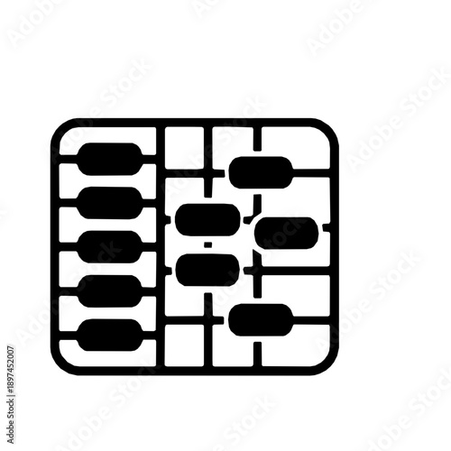 MIDI Piano Roll Music DAW Tools Rounded Accessibility icon (vector)