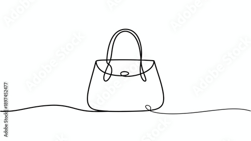 Elegant handbag on surface