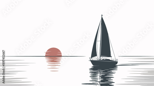Sailboat at sunset