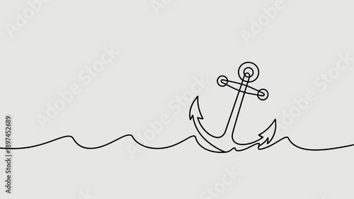 Single line anchor on waves