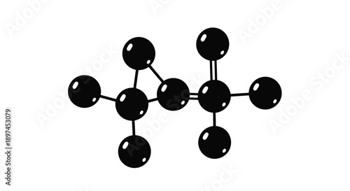 Molecular structure diagram showcasing carbon and hydrogen atoms