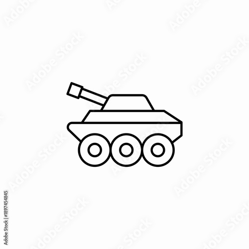 armored military vehicle icon sign vector