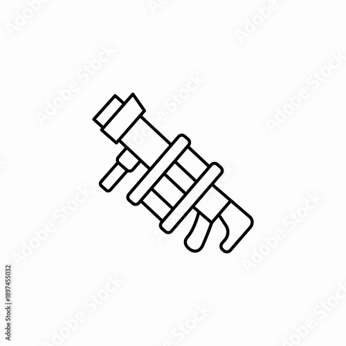 bazooka rocket launcher icon sign vector