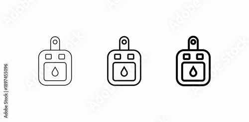 blood glucose meter icon sign vector