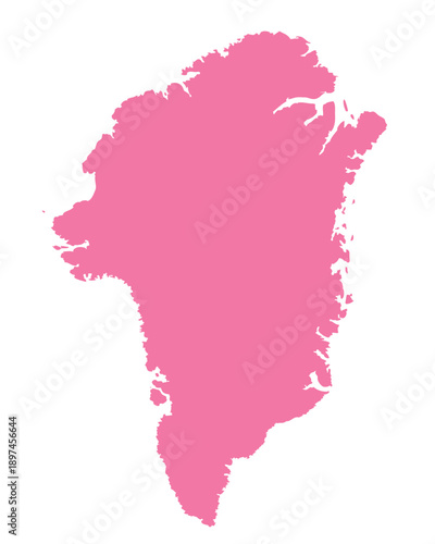 Map of Greenland, sign silhouette. World Map Globe. Vector Illustration isolated on white background. American continent.