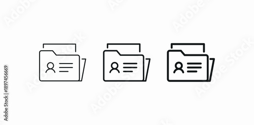 customer data folder icon sign vector