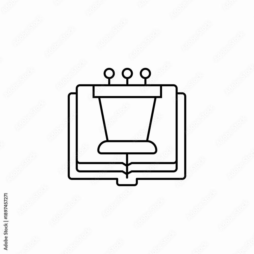 Obraz premium education speech lecture icon sign vector