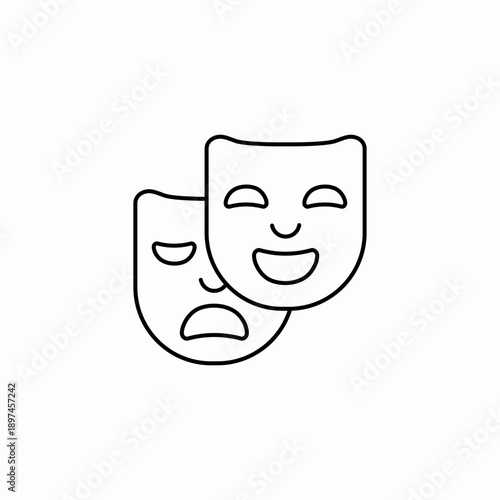 drama expression comedy tragedy icon sign vector
